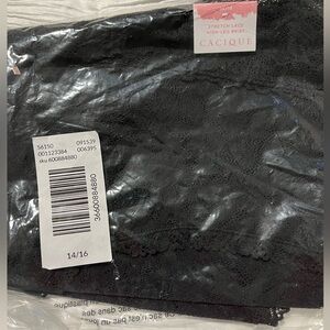 Cacique Black Stretch Lace High-Leg Brief